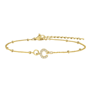 สร้อยข้อมือ สี ทอง 18K จี้ตัวอักษร C