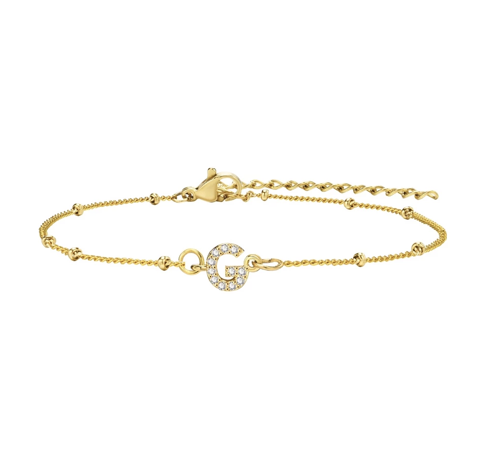 สร้อยข้อมือ สี ทอง 18K จี้ตัวอักษร G