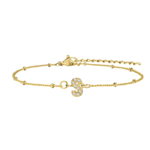 สร้อยข้อมือ สี ทอง 18K จี้ตัวอักษร S