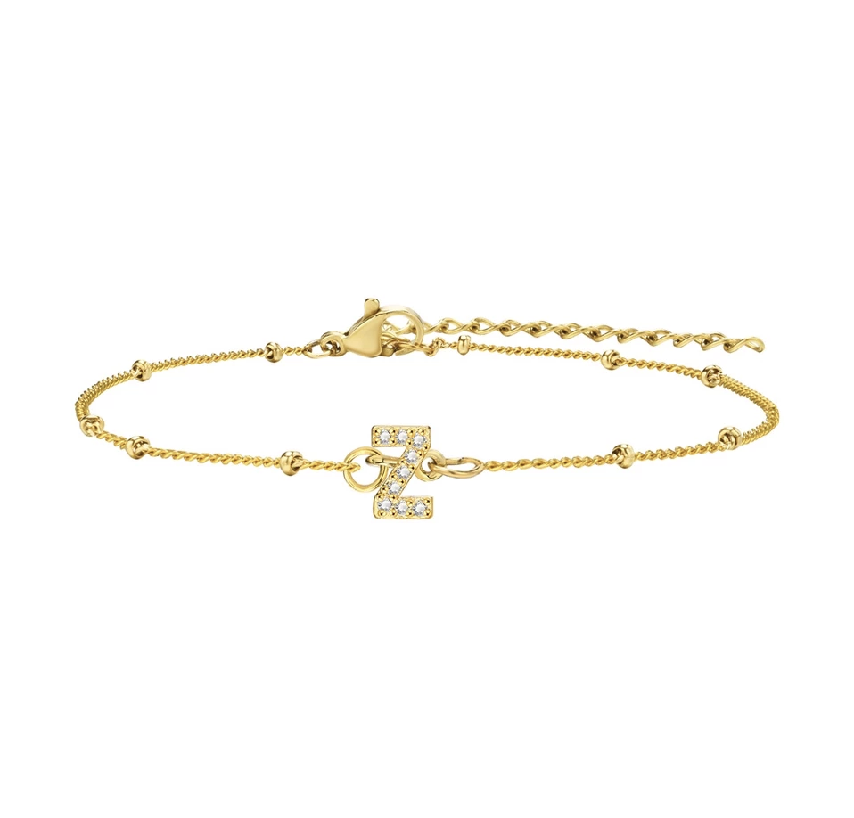 สร้อยข้อมือ สี ทอง 18K จี้ตัวอักษร Z