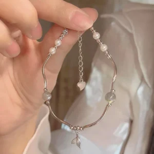 สร้อยข้อมือ เงิน เกรด S925 ลาย:หางปลา