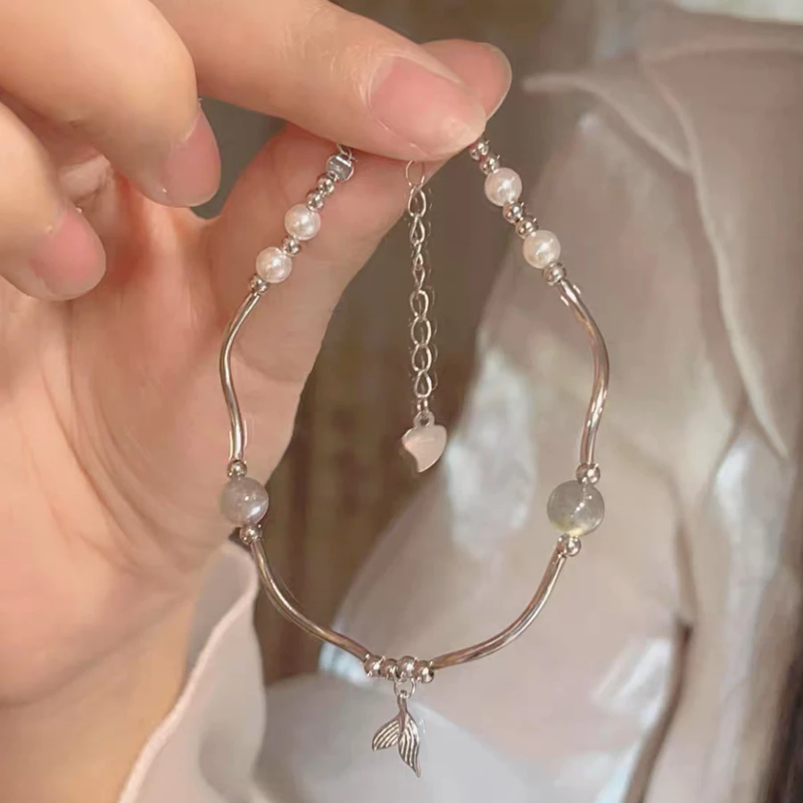 สร้อยข้อมือ เงิน เกรด S925 ลาย:หางปลา